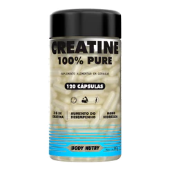 Creatina 100% Pura 120 Cápsulas | Força e Recuperação - Treinos Intensos - Body Nutry