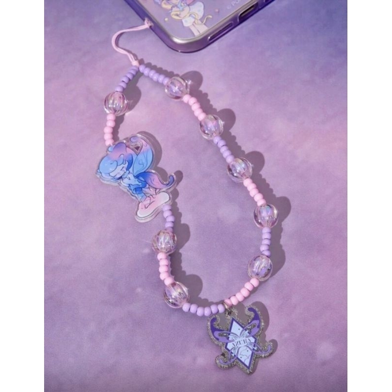Strap Miçangas Kawaii Pingente Azura Fada Borboleta - Salva Celular Aesthetic
