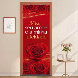 Capa de Porta Dia das Mães Decorativa Em Tecido Sublimado Veste Fácil 0,80x2,10m – PTA-54 em Oferta na Shopee
