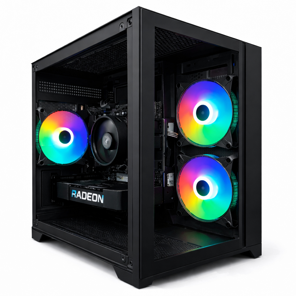 PC Gamer Líder, AMD RYZEN 5 5500, RX 6500 XT 8GB, 16GB DDR4, SSD NVME M.2 500GB, Fonte 600W 80 Plus