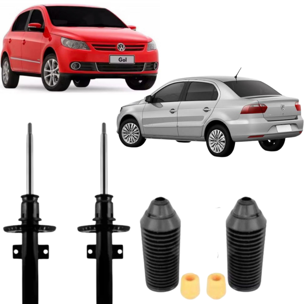 PAR AMORTECEDOR  KIT DIANTEIRO GOL G5 G6 G7 VOYAGE BATENTE COIFA