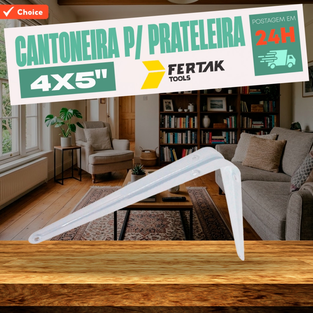 Cantoneira para Prateleira 4X5" - FERTAK