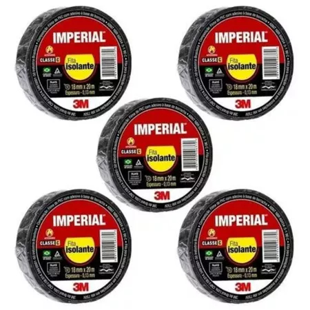 Fita Isolante 3M - Imperial 3M 18mm Kit c/5un 5mts, 10mts, 20mts