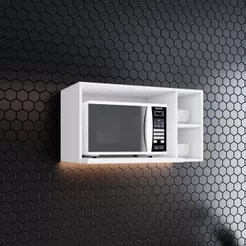 Armário Aéreo para Micro-ondas Americana Henn