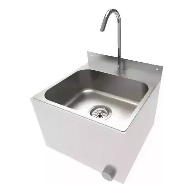 Pia de Assepsia para Mãos com Botão de Acionamento Joelho