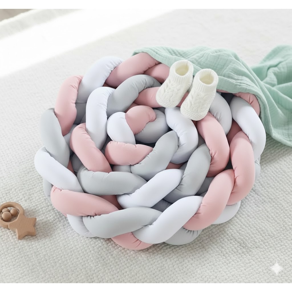 Protetor de Berço Trança, forro de berço