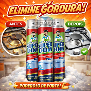 Spray Desengordurante Multiuso Spray Super Dom 300ml – Remove Gordura, Graxa e Manchas – Limpeza Profunda em Oferta na Shopee