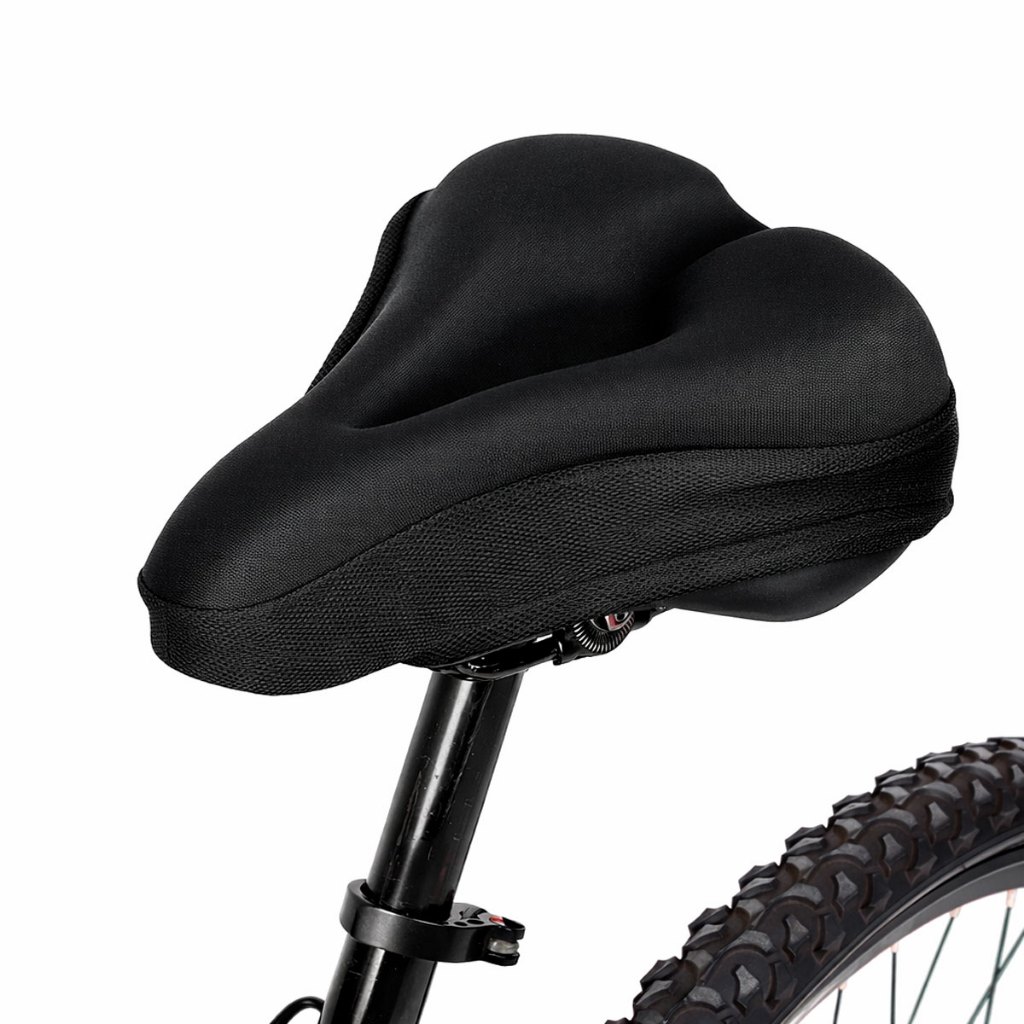 Capa Para Banco Gel Bicicleta Selim Bike Forro Almofada Ajustável Ciclismo Anatômica Confortável