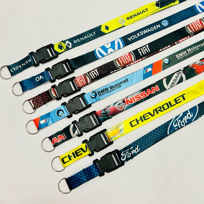Chaveiro Cordão Automotivo Chevrolet Ford Fiat Renault Volkswagen Tirante Pescoço Crachá Fecho Tic Tac Engate em Oferta na Shopee