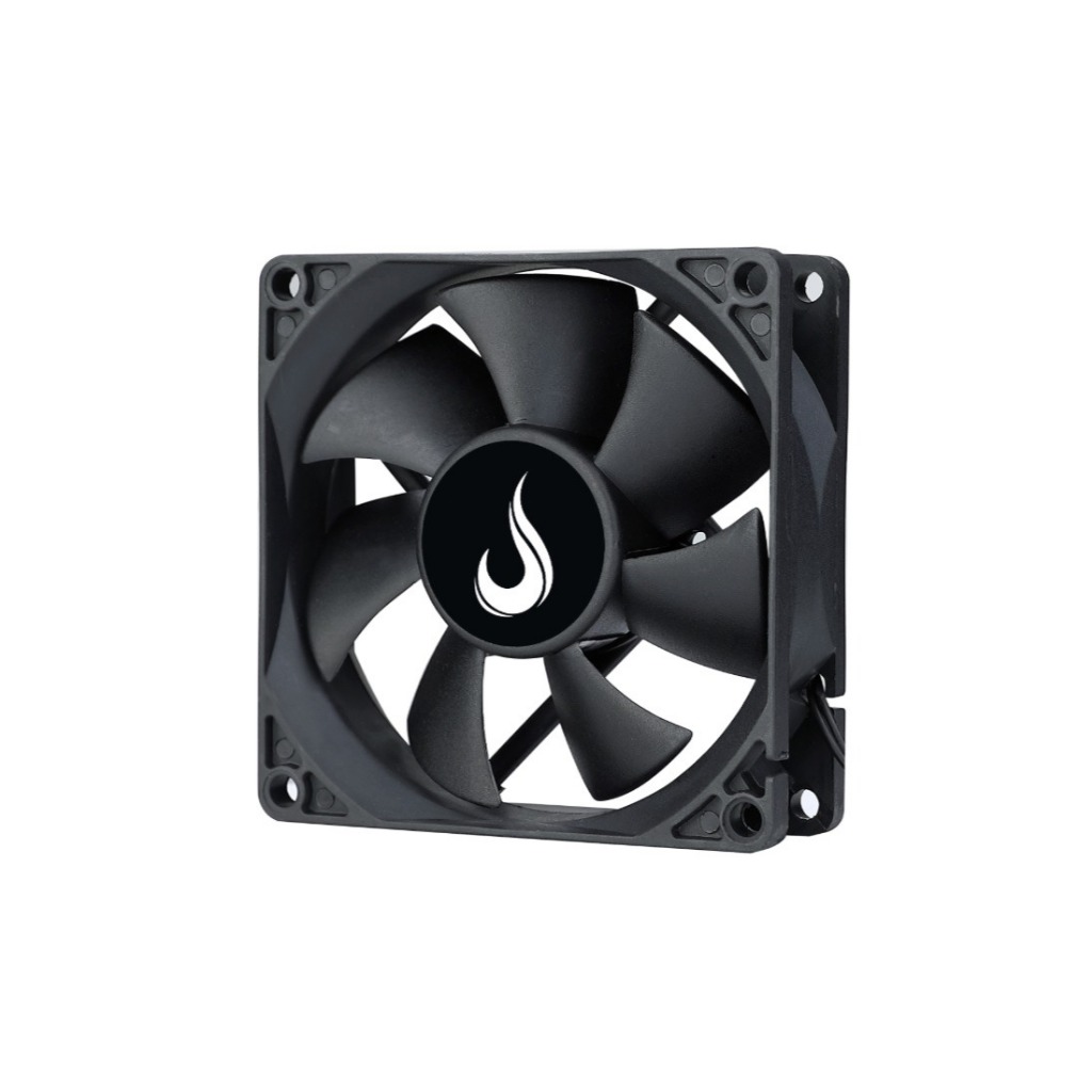 Cooler Para Gabinete Rise Mode Black 80mm 1500 RPM Preto - RM-BK-02-FB
