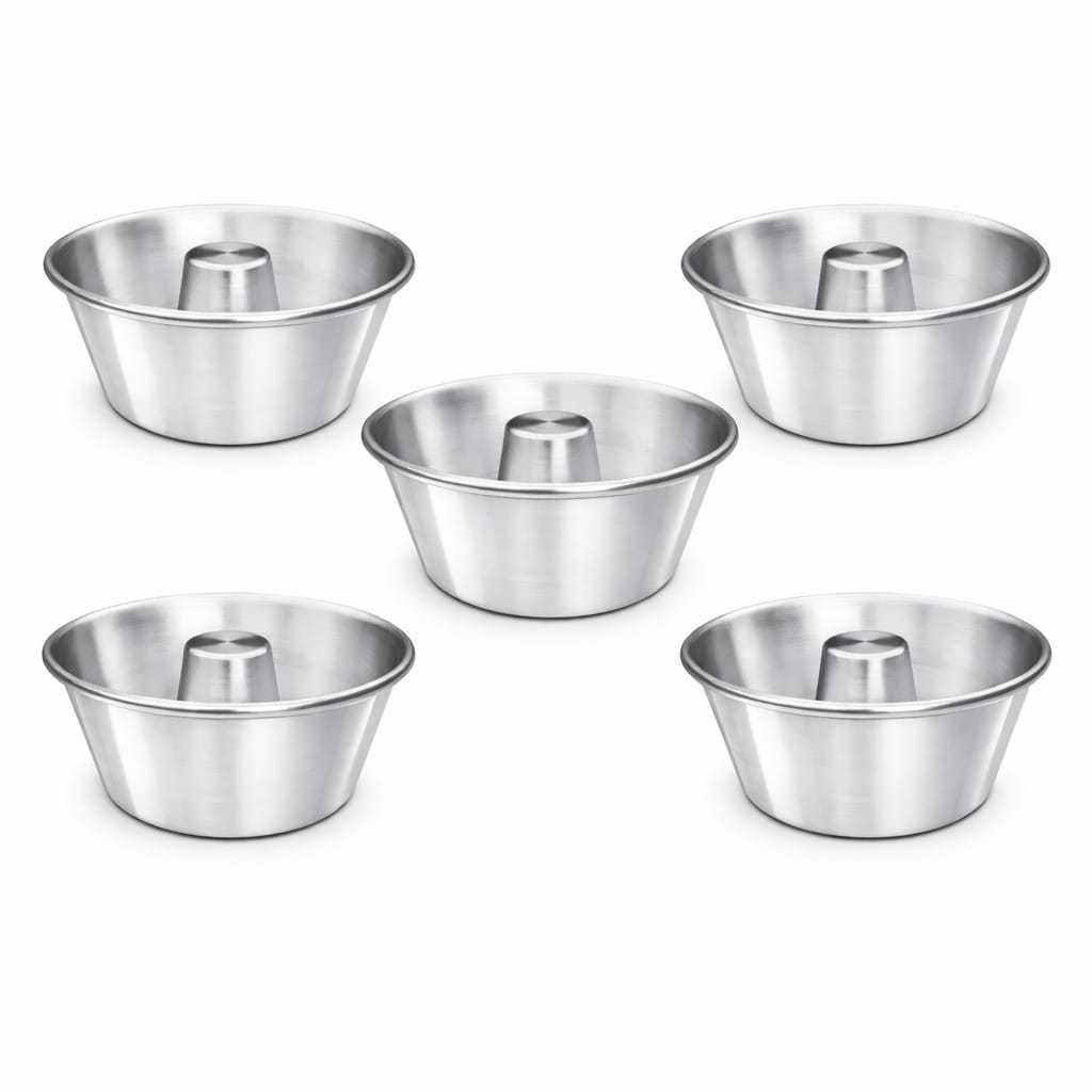 kit Formas N 12 em Alumínio Resistentel Para Bolo Vulcão, Pudim e Confeitaria