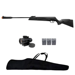 Carabina de Pressão Black Hawk 5.5mm Nitro Piston 70kg - Artemis + Capa + Red Dot + 3 Chumbos