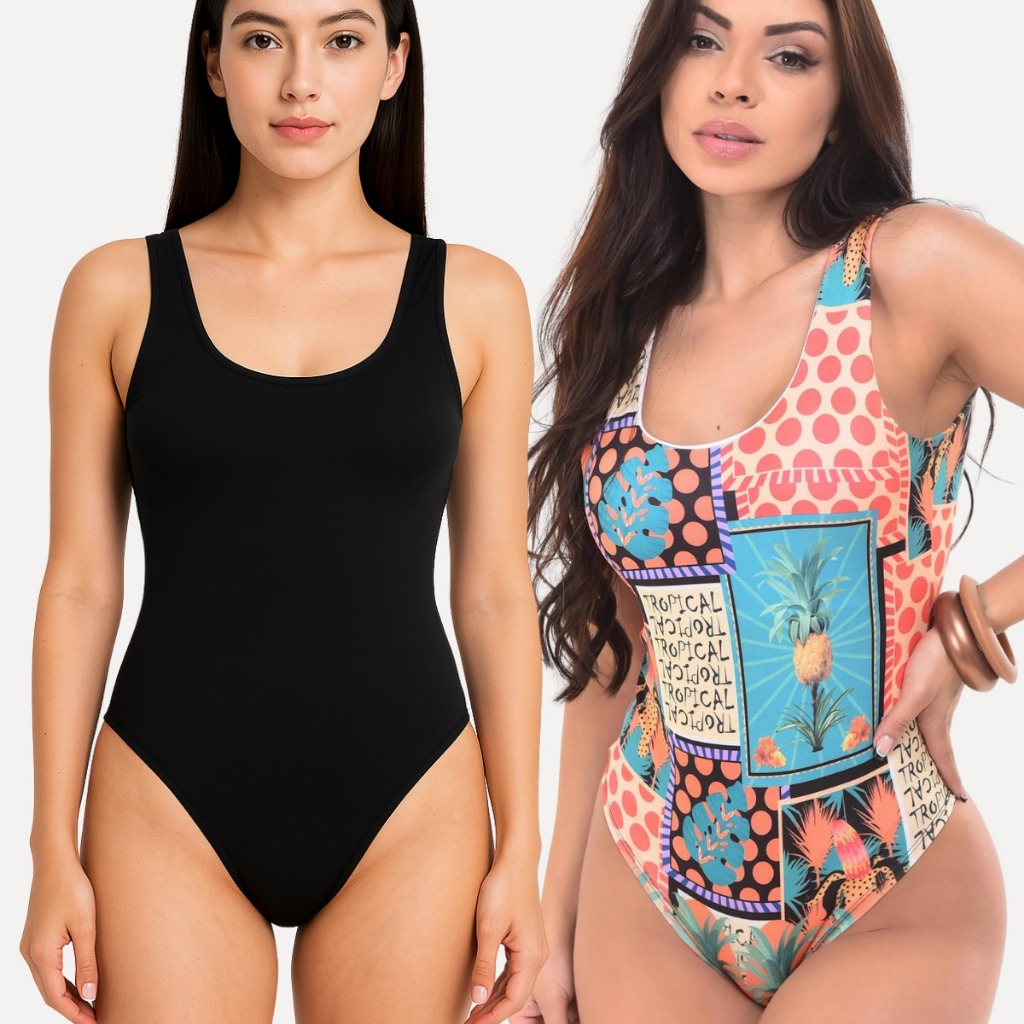 KIT 2 BIQUINI MAIO FEMININO PRAIA MODA ABACAXI BODY PRETO