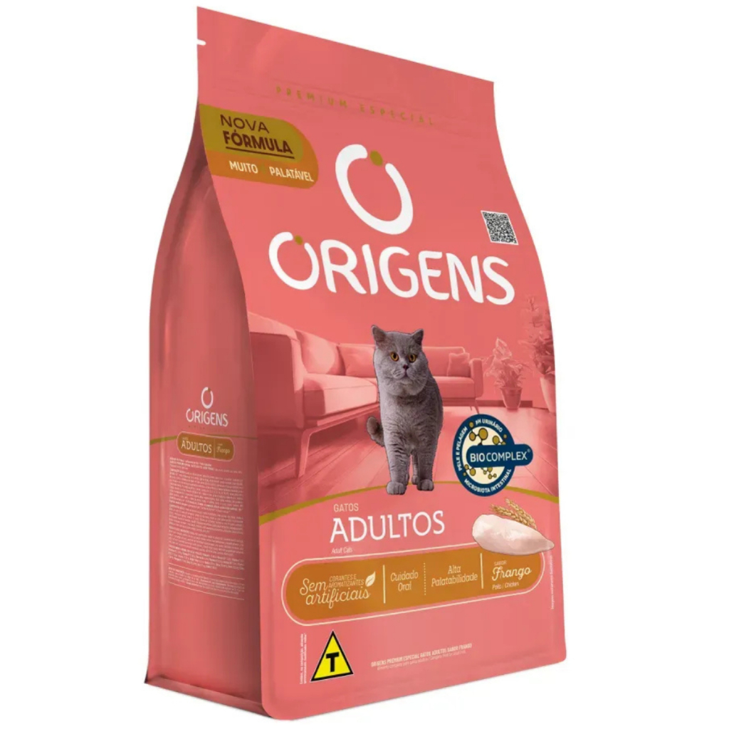 Ração Origens Para Gato Adulto Sabor Frango 10,1kg