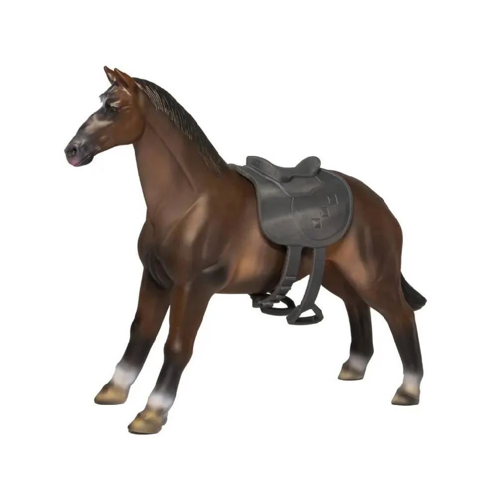 Cavalo com Sela de Vinil Marrom Premium VB407 DB Play Brinquedos