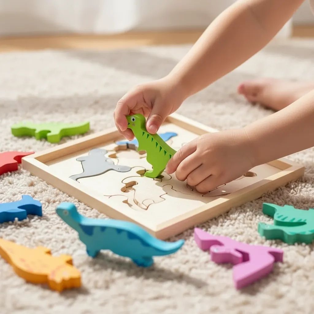 Quebra Cabeça Encaixe Divertido 3D Jogo da Velha MDF Educativo Brinquedo Bebê Pedagógico Sensorial · foto 2