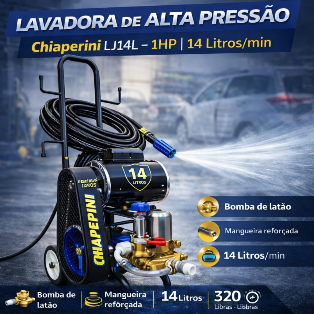 Lavadora Lava Jato De Alta Pressão 1hp Lj14l Chiaperini 14 Litros em Oferta na Shopee