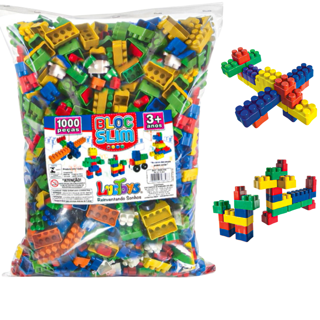 Blocos de Montar 1000 Peças Brinquedo Didatico Infantil Monta Monta em Oferta na Shopee