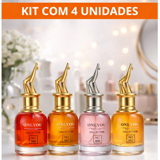 Kit 4 Perfumes Onlyou Feminino • Importada 30ml cada • Doce Marcante • Atacado Revenda em Oferta na Shopee