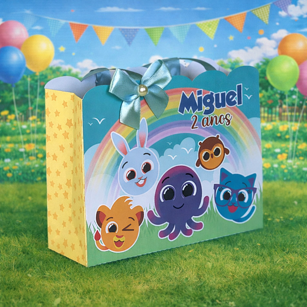 Sacolinha G Bolofofos Personalizados / Lembrancinha de Festa / Aniversário Bolofofo