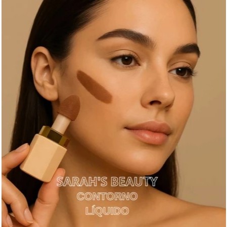 Contorno Líquido Cremoso Sarah's Beauty Fácil Aplicação Efeito Natural Longa Duração — imagem 2 de 2