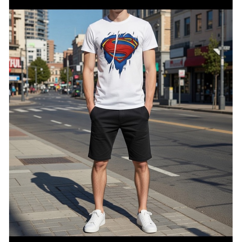 Camiseta Desenho Super Herói Superman Hulk Iron Man Capitão América