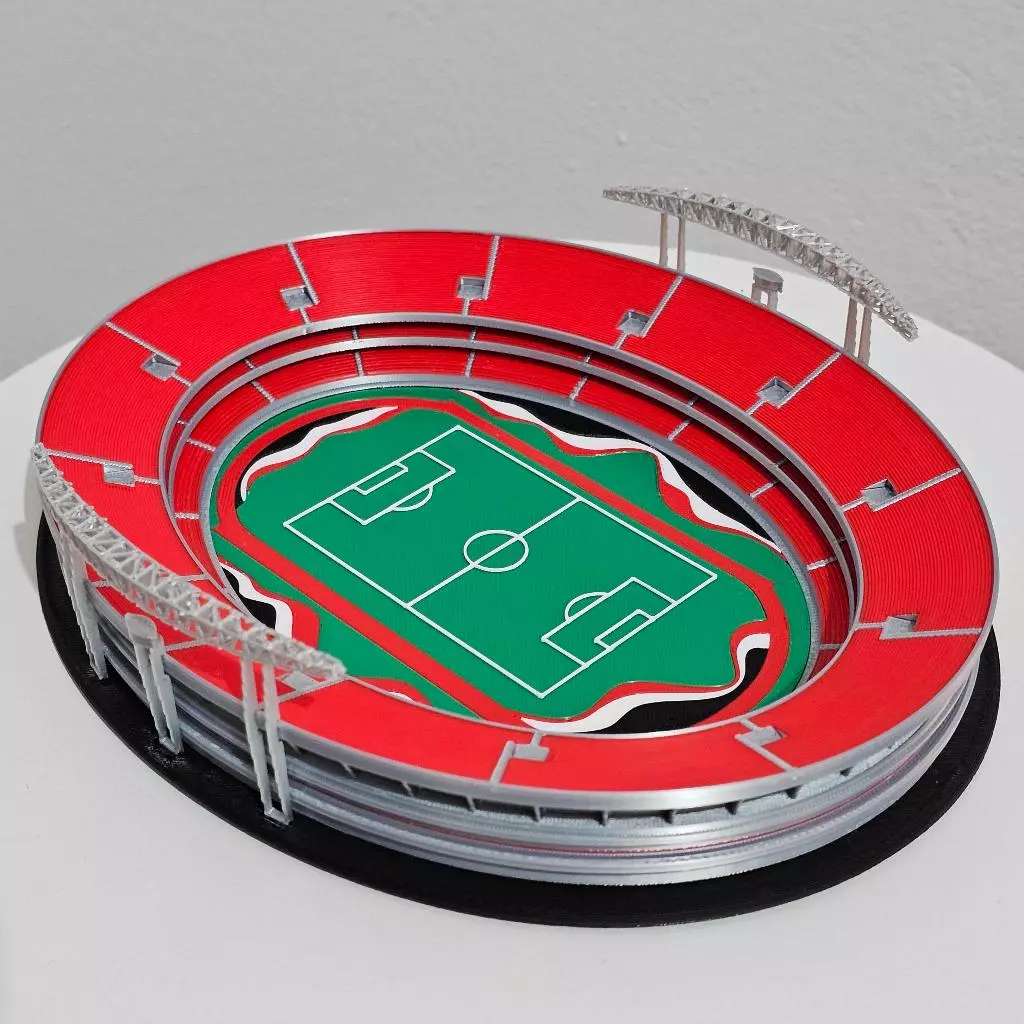Miniatura Estádio do Morumbi São Paulo FC Maquete Detalhado Decoração Presente Tricolor Futebol