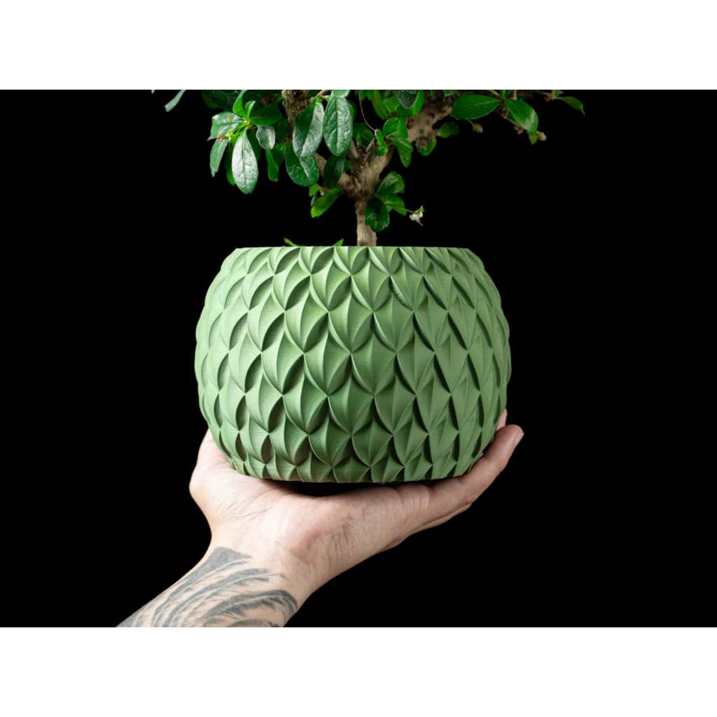 Vaso Geométrico Decorativo Moderno Alto Relevo Cachepô Facetado Para Plantas