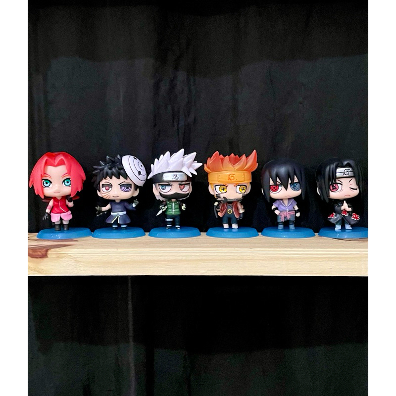 Miniatura boneco Figure Naruto / Sasuke / Itachi / Obito / Kakashi / Sakura boneco anime chibi