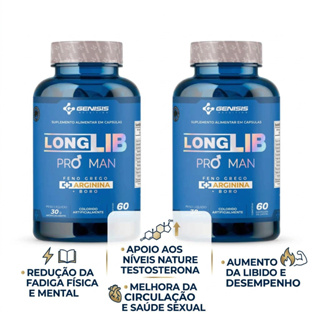 Kit 2 X Suplemento original Pro Man Natural Força e Energia120 Cáps - Genisis Nutrition ! em Oferta na Shopee