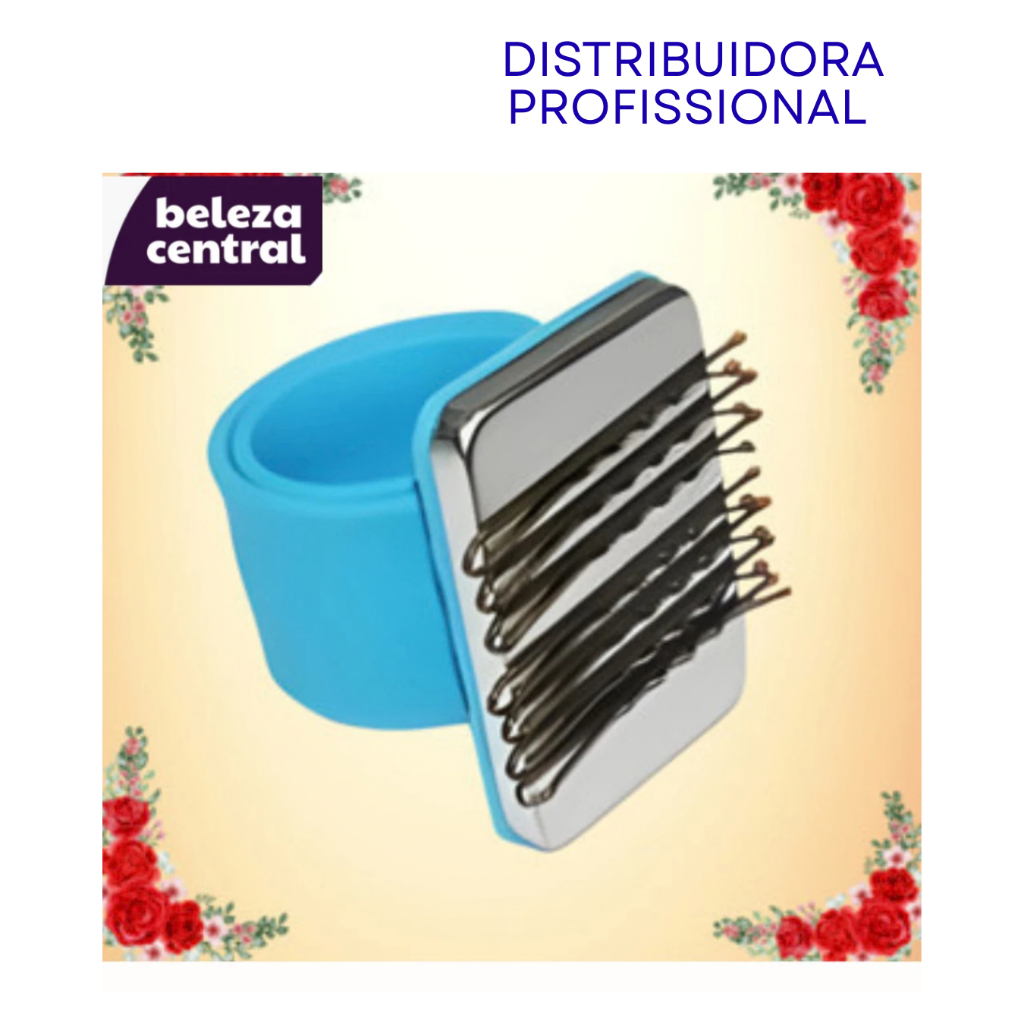 Pulseira c Imã p Segurar Grampos e Metais p Profissionais Barbeiros Cabeleireiros Costureiras - Organiza e Agiliza