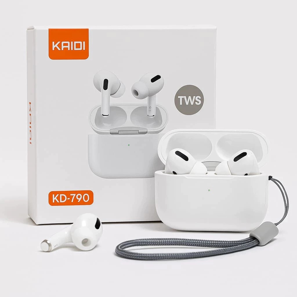 Fone de Ouvido Bluetooth KAIDI KD-790 TWS Sem Fio Intra Auricular com Microfone, Controle Touch e Estojo de Carregamento