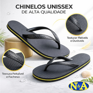Chinelo de Dedo Unissex N&A Confortável Antiderrapante Leve Casual Masculino Feminino