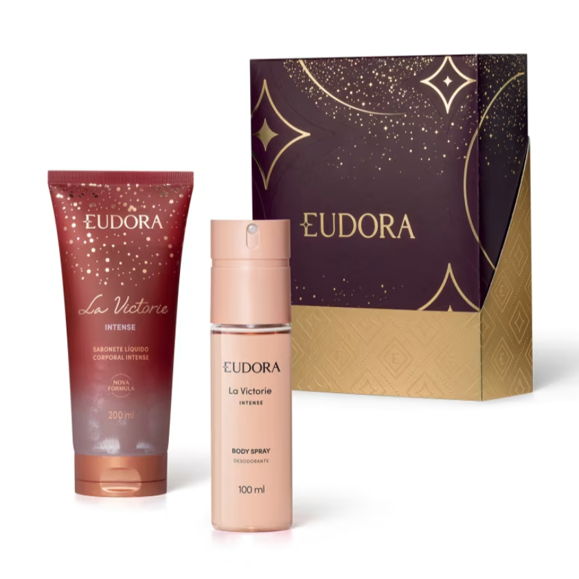 Presente La Victorie Intense: Body Spray 100ml + Sabonete Corporal - Eudora em Oferta na Shopee