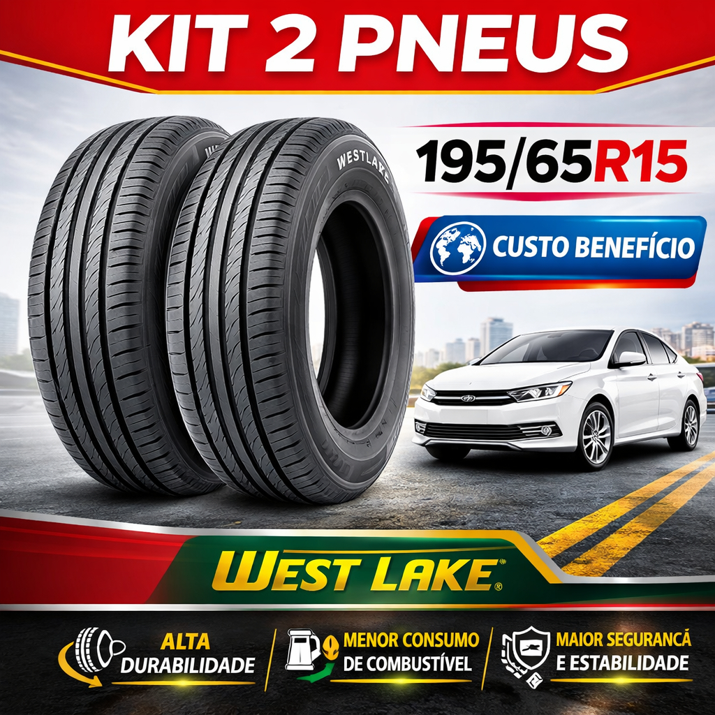 Kit 2 Pneus WestLake 195/65R15 91V Zupereco Z108 Aro 15 Novo Original