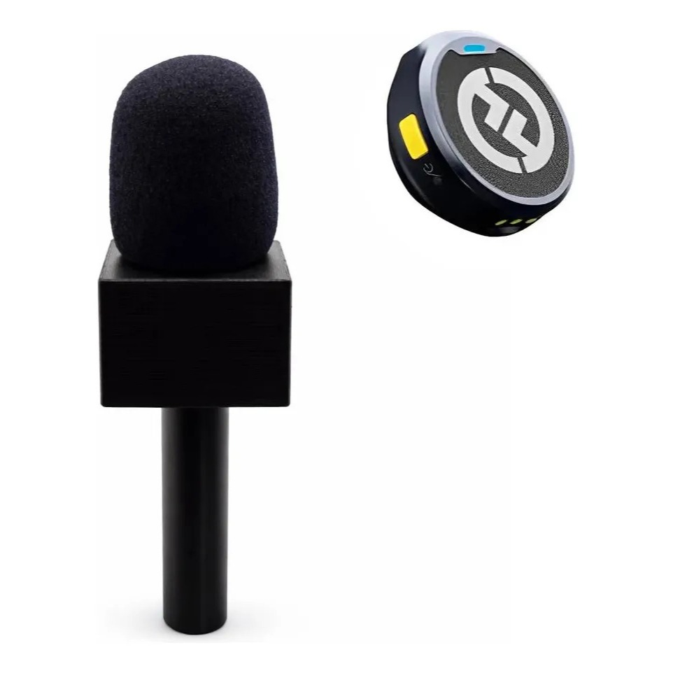Suporte Microfone de Mão  para Hollyland Lark M2 | Suporte Lapela com Canopla removível e espuma