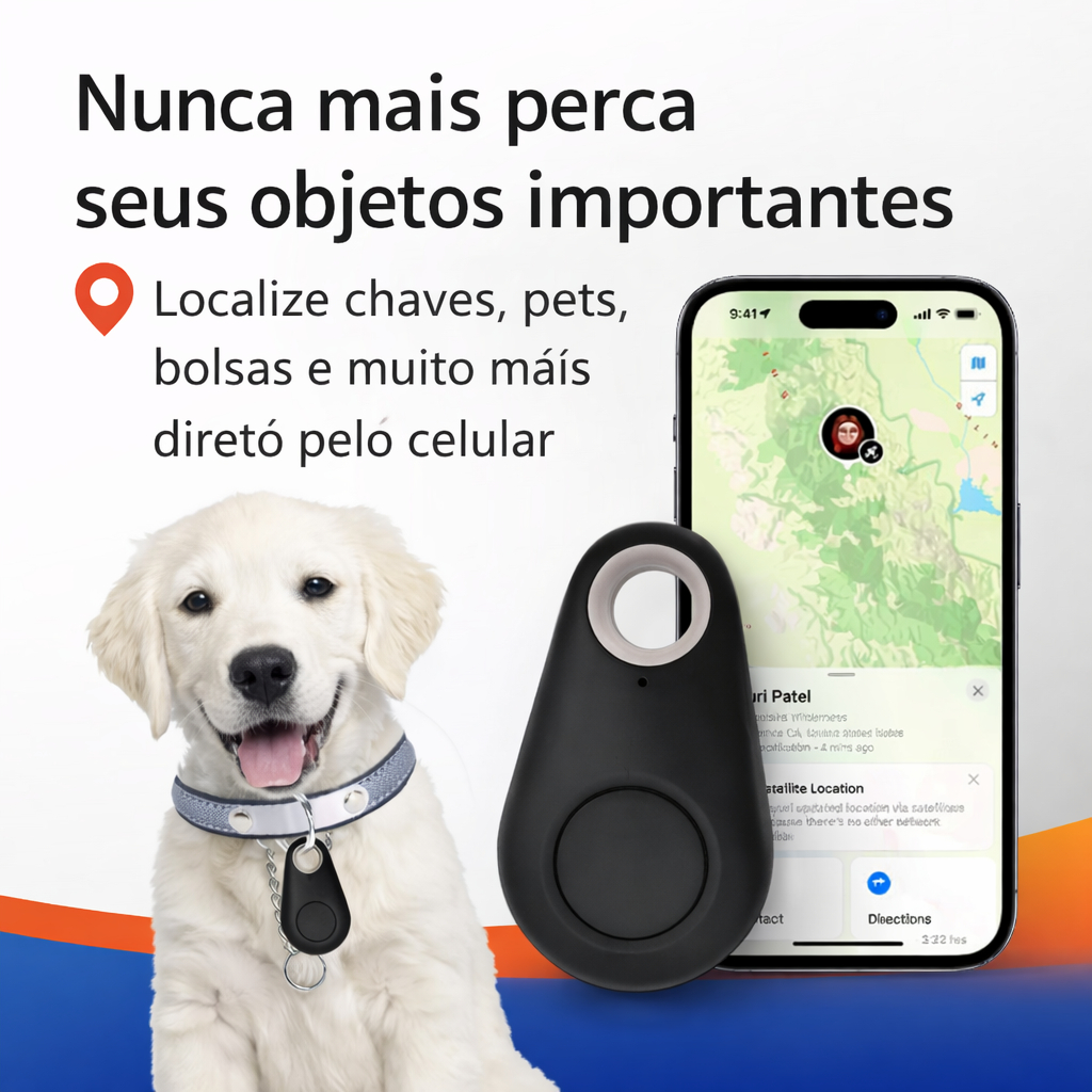 Chaveiro Rastreador Bluetooth Anti Perda Localizador GPS para Chaves Bolsa App Android iOS
