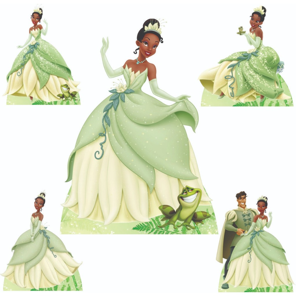 Princesa Tiana e o Sapo Kit Para Decoração Display De Chão E Mesa MDF