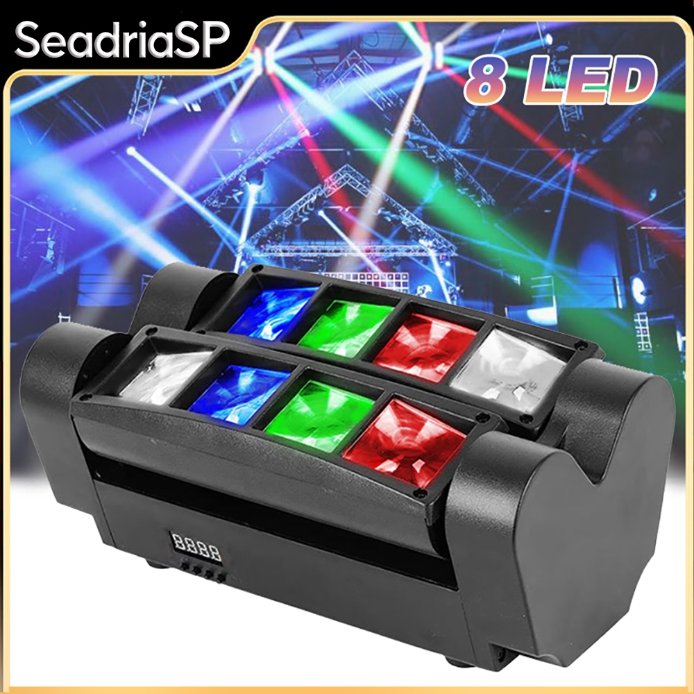 Moving Mini Spider Beam 8 Leds 5w Rgbw Dmx Com Strobo Showtech