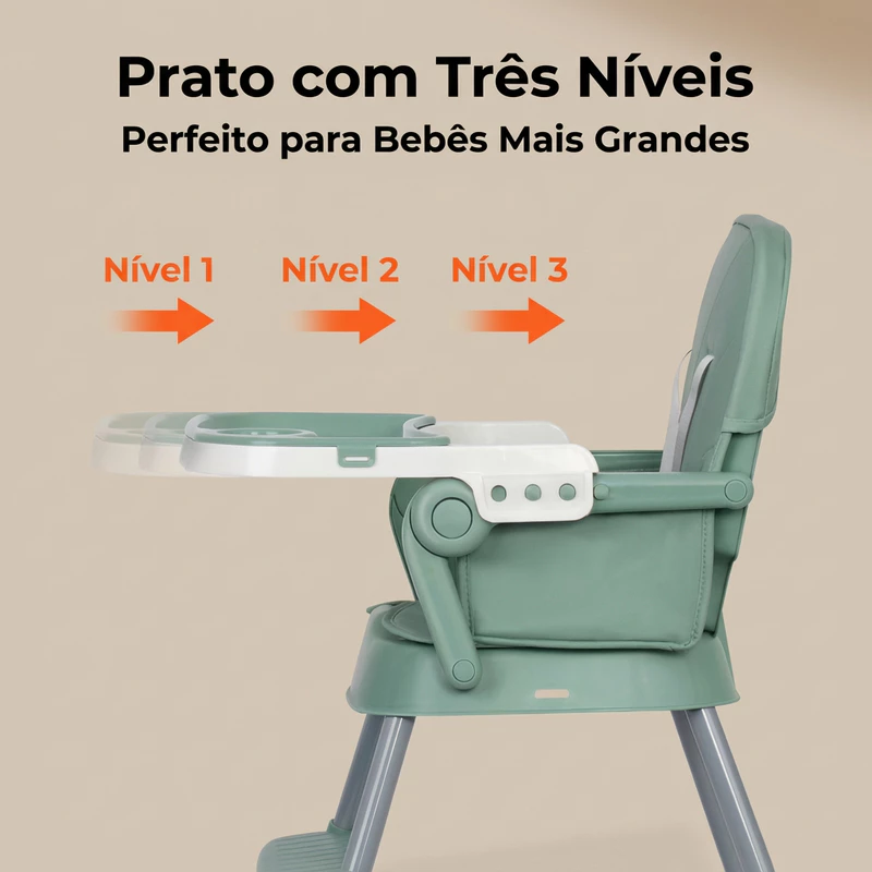 Cadeira de Alimentação Dobrável e Desmontável para Bebê Segurol — foto 5