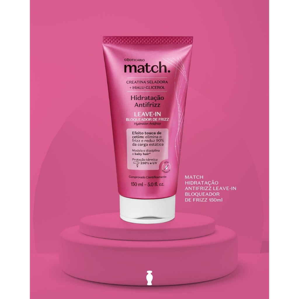 Match. o Boticário Hidratação Antifrizz - Leave-In Bloqueador de Frizz 150ml