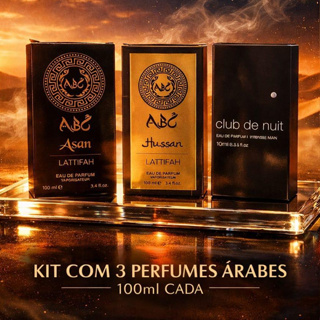 kit 3 perfumes Árabes Masculinos 100ml cada ABC Latiffah -amadeirados em Oferta na Shopee