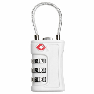 Cadeado TSA com Segredo Senha Cabo Aço Mala Viagem Bagagem Armario Academia Mochila Branco em Oferta na Shopee