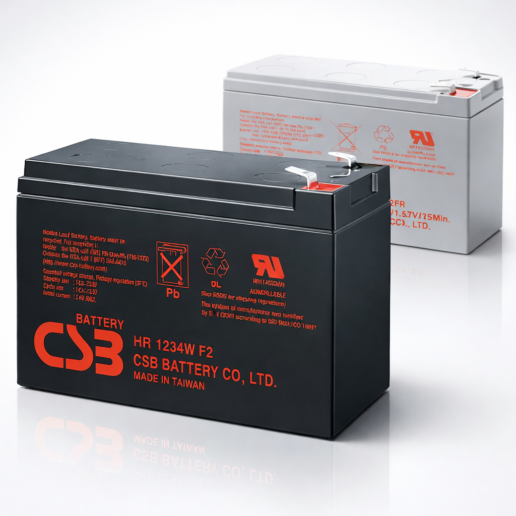 Bateria CSB HR-1234W-F2 9Ah / 12V - Para Cerca Elétrica, Carrinho Infantil, Nobreaks, Caixa de Som e UPS.