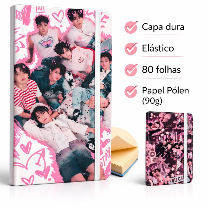 Caderno Moleskine Stray Kids - Capa Dura (21x14) - Personalizada l Registre seu destino com o Stray Kids