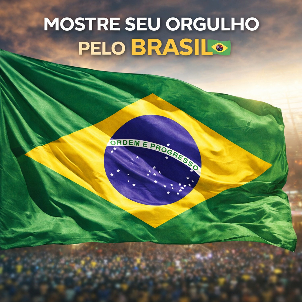 Bandeira do Brasil Grande 1,50x0,90 Copa do Mundo Poliéster Resistente Torcida