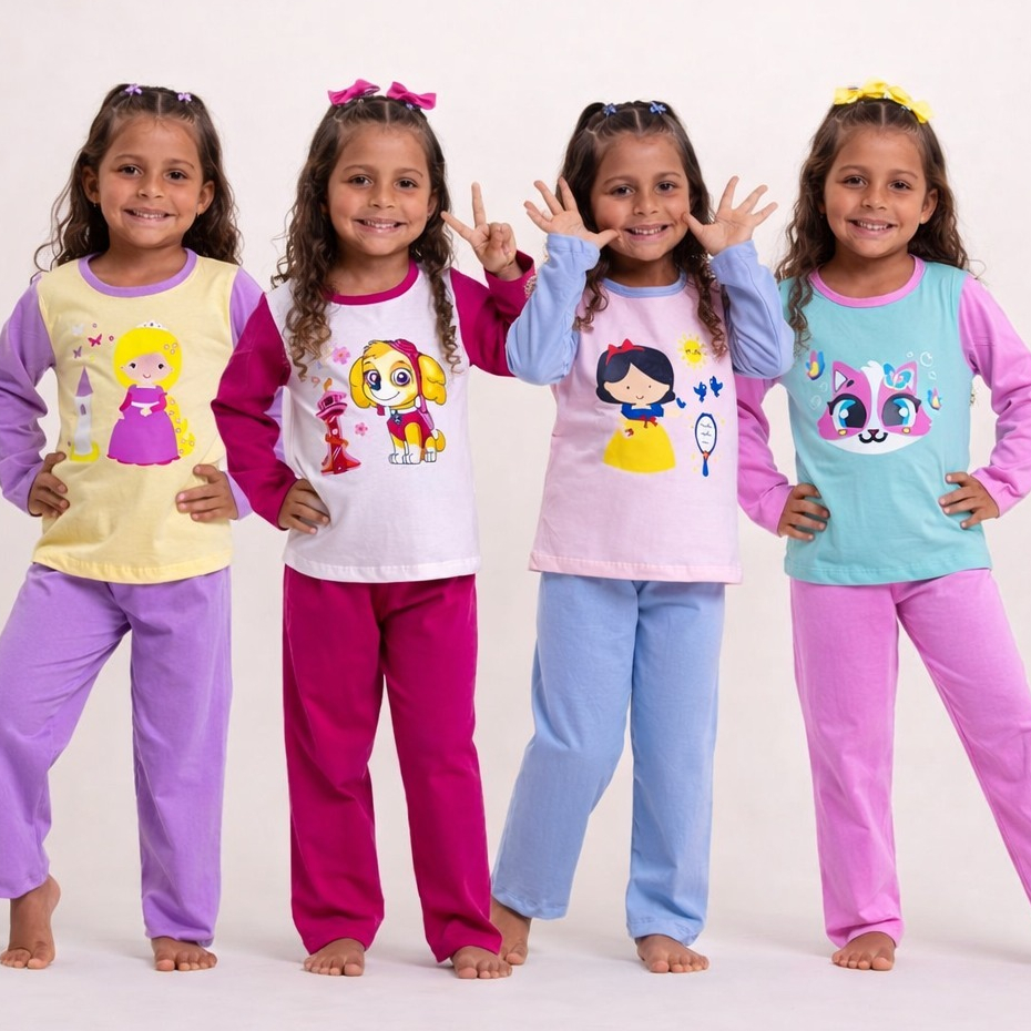 Pijama Infantil Manga Longa com Calça Comprida Conforto e Estilo para Noites Tranquilas em Oferta na Shopee