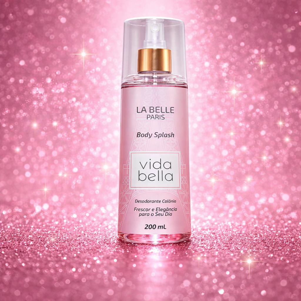 Body Splash Vida Bella La Belle Paris 200ml - Perfume Feminino Inspirado Vie est Belle