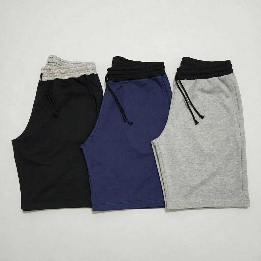 KIT 3 Bermudas de moletom conforto - academia.