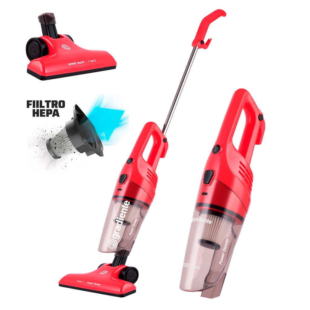 Aspirador De Pó Power Sweep 1200w 2 Em 1 Vermelho Gradiente em Oferta na Shopee